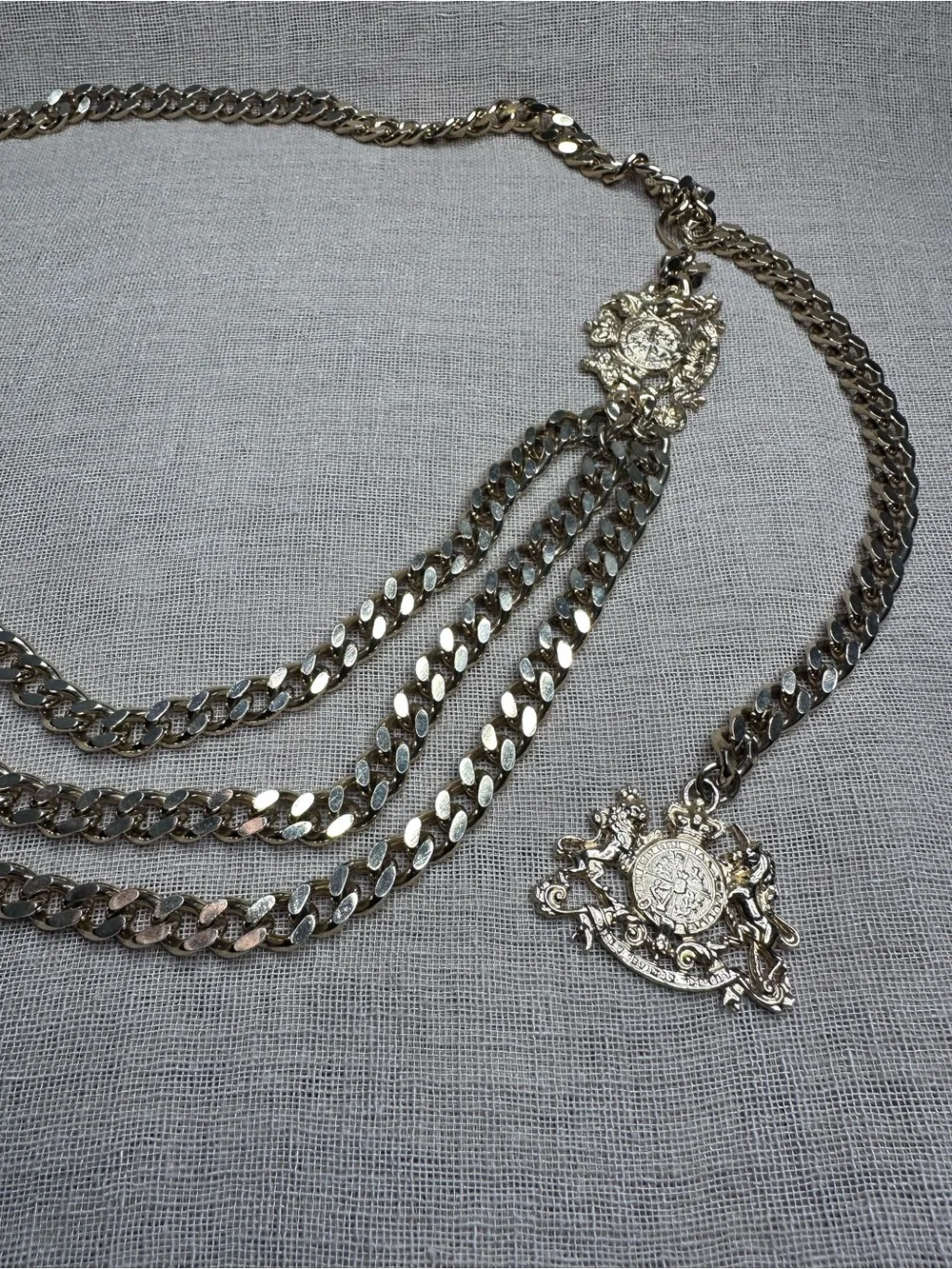 VTG Accessocraft NYC  Medallion Swag Chain Belt 70s 80s